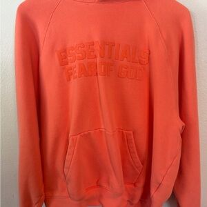 Men’s FOG fear of god Essentials Coral hoodie size S